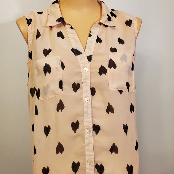 Fun & Flirt High-Low Sheer Peach Blouse - Picture 12 of 12